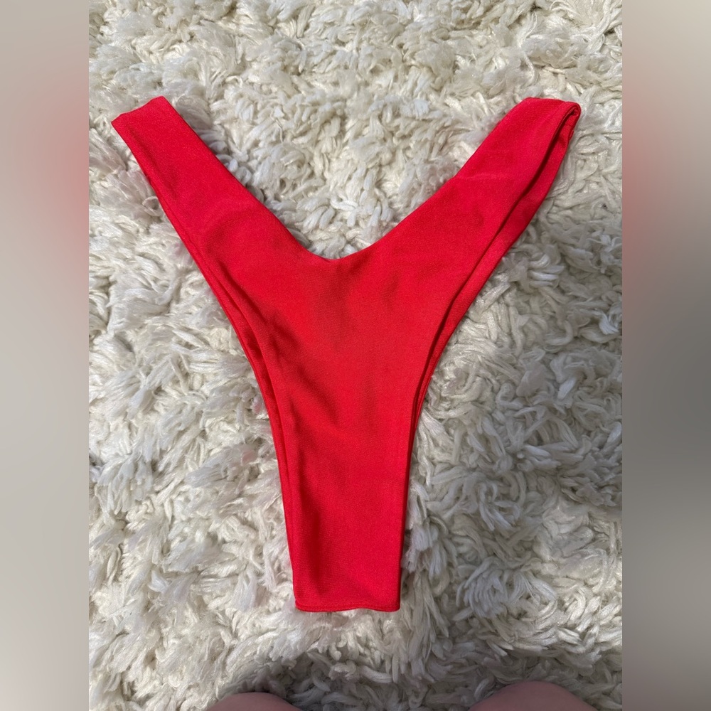 Kulani Kinis Red High-Cut Bikini Bottom